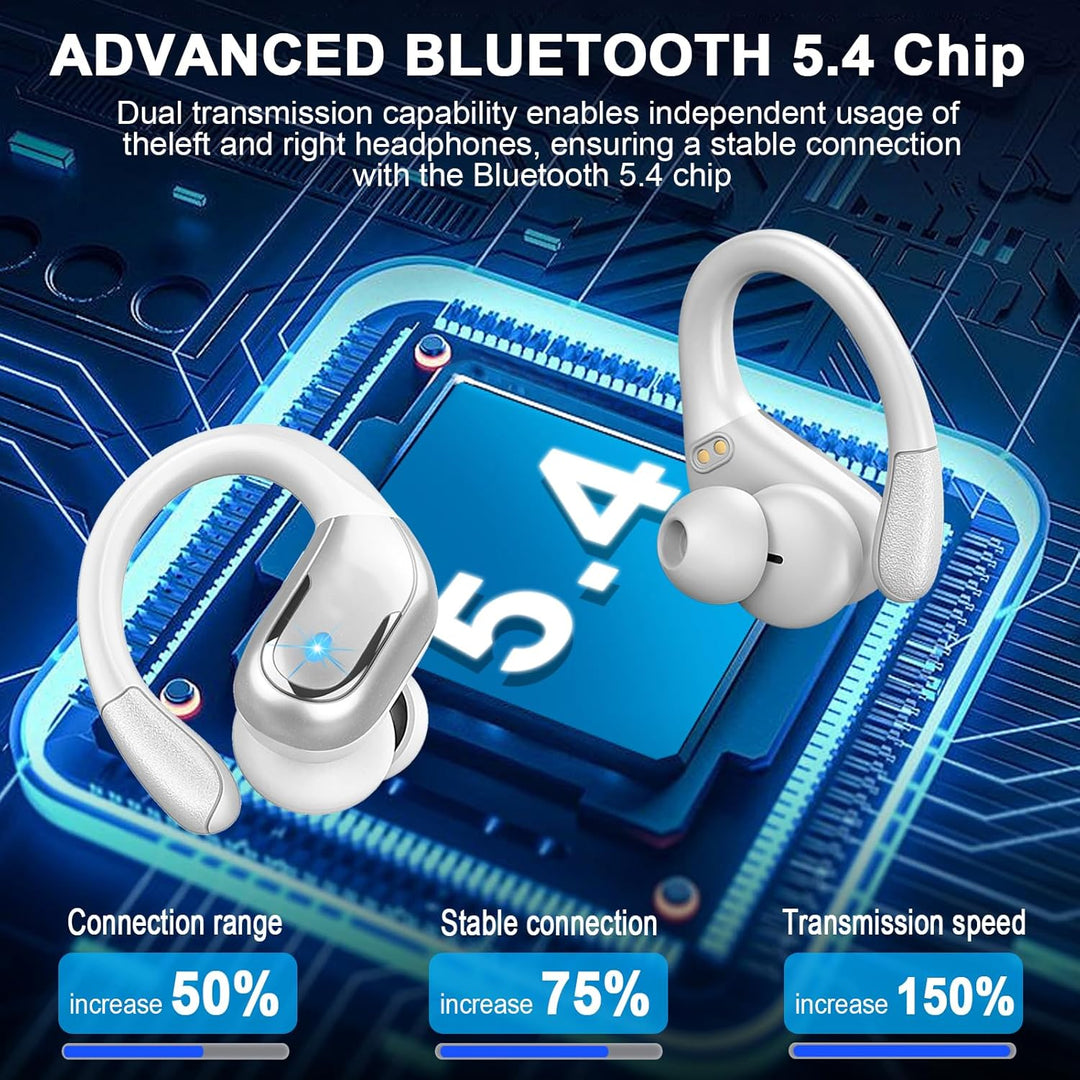 2026 Kopfhörer Kabellos Bluetooth 5.4, 75Std Bluetooth Kopfhörer Sport, 3D-Stereo Bass, ENC Noise Ca