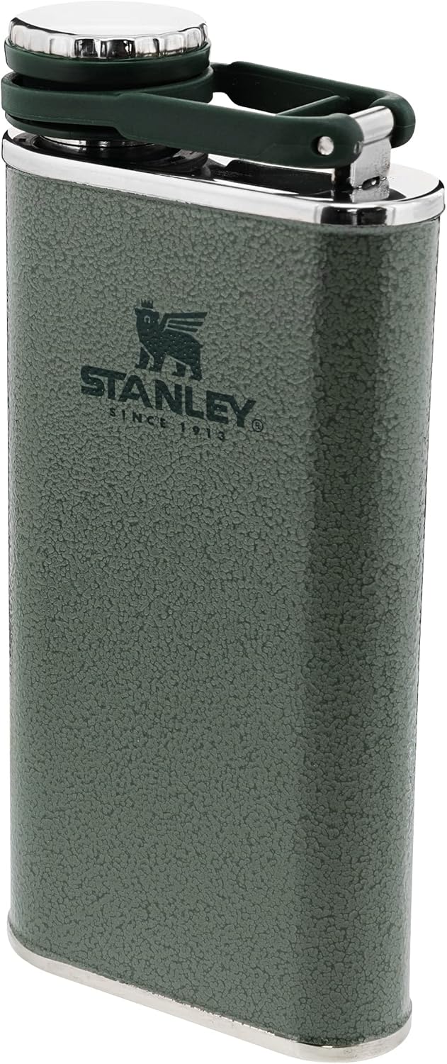 Stanley Classic Wide Mouth Flask 236 ml mit Never-Lose Kappe - Edelstahl Flachmann mit Weiter Öffnun