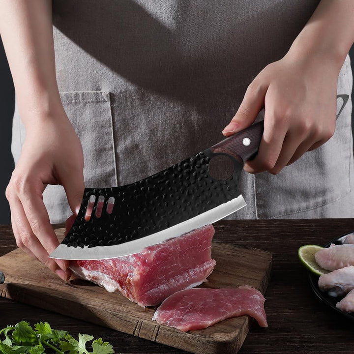 4 Stücke Kochmesser Set, Küchenmesser, Handgeschmiedet Chefmesser, Perfekt zum Schneiden Messer, Ser