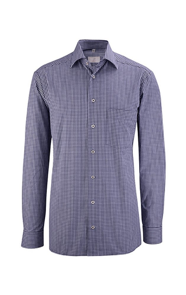 Greiff Grösse 43/44 Corporate Wear Basic Herren Hemd Regular Fit Langarm Blau kariert Modell 6667
