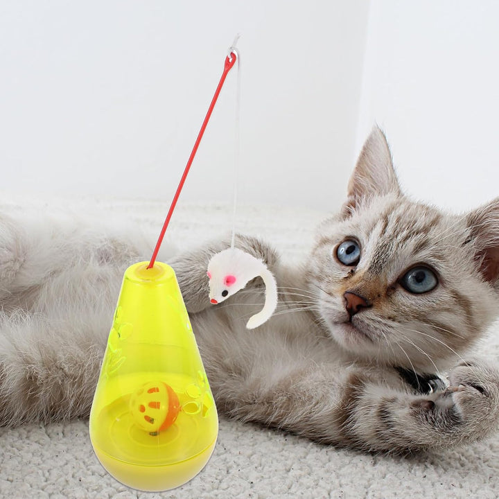 Toddmomy Automatischer Leckerli Spender zur Selbstbeschäftigung für Katzen aus Kunststoff Interaktiv