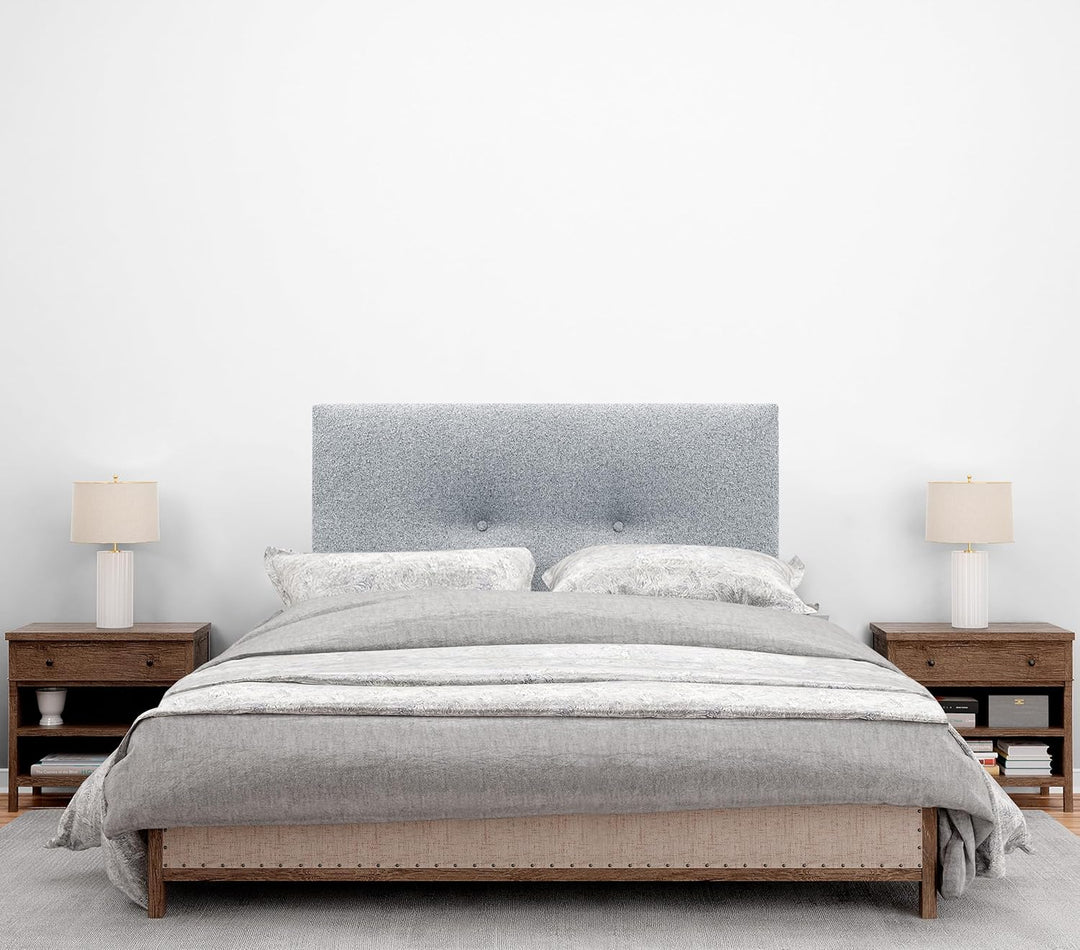 DHOME Kunstleder oder Acualine Stoff Kopfteil einfarbig mit Knöpfen gepolstert HIGH Range Luxus Bett
