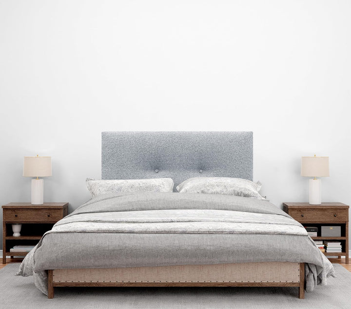 DHOME Kunstleder oder Acualine Stoff Kopfteil einfarbig mit Knöpfen gepolstert HIGH Range Luxus Bett