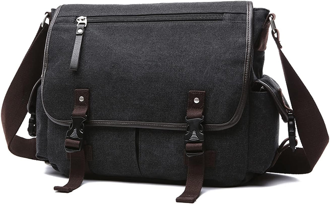 FANDARE Segeltuch Umhängetasche Herren Arbeitstasche Messenger Bag Schultertasche Aktentaschen passe