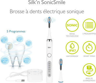 Silk'n SonicSmile - Elektrische Zahnbürste für Saubere & Weisse Zähne - 31.000 Vibrationen p.m. - 2