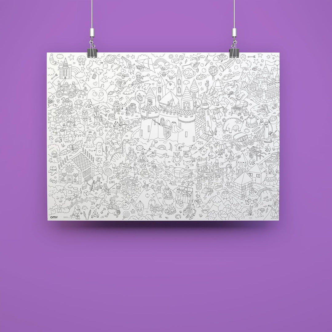 OMY Giant Coloring Poster 70 x 100, Magic 40,4 x 26 x 24 cm, 40,4 x 26 x 24 cm