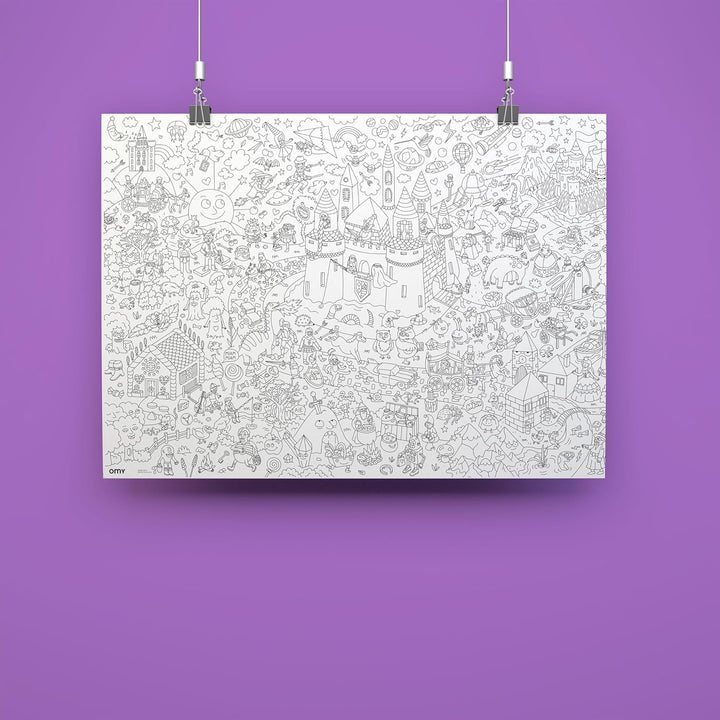 OMY Giant Coloring Poster 70 x 100, Magic 40,4 x 26 x 24 cm, 40,4 x 26 x 24 cm