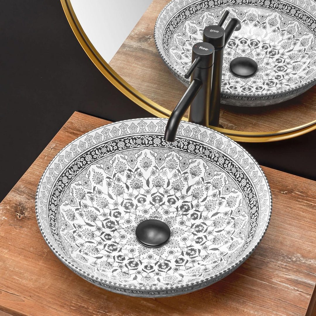 Rea Aufsatzwaschbecken Arte Dark Grey Waschtisch Handwaschbecken Spülbecken Waschschale Waschbecken