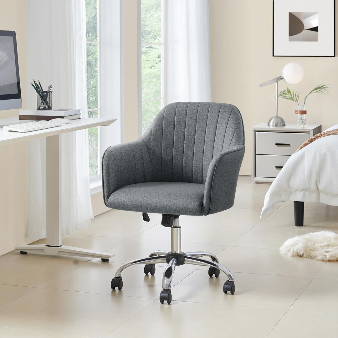 Yaheetech Homeoffice Stuhl, Schminkstuhl, Schreibtischstuhl, höhenverstellbar Drehstuhl, Bürostuhl m