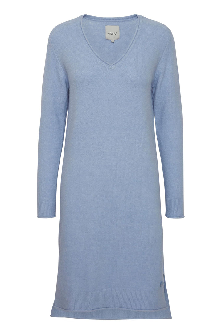 OXMO OXIda Damen Strickkleid Feinstrickkleid Kleid, Brunnera Blue Melange (1639221)