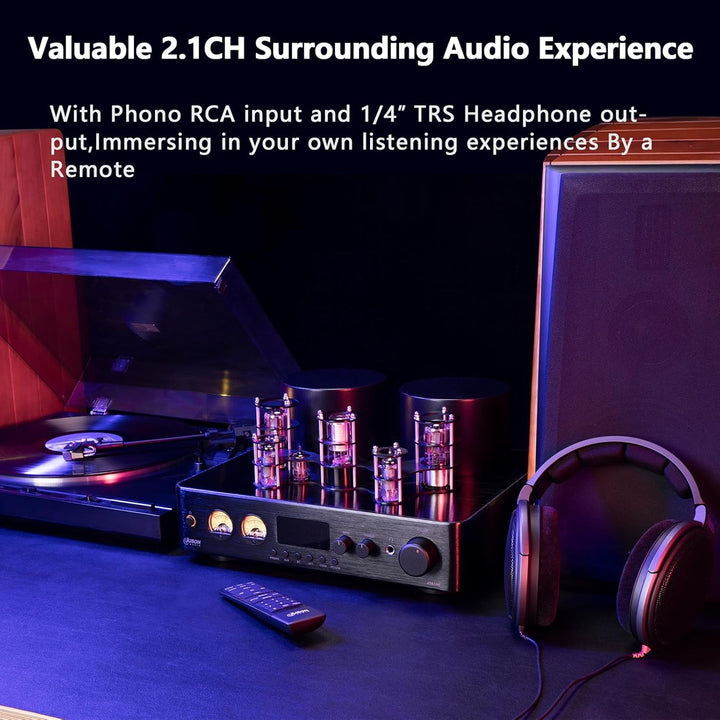 Juson Audio JTA100 200W Vakuum röhrenverstärker Integrierter Hybrid Mit BT 5.0 Optisch AUX RCA Phono