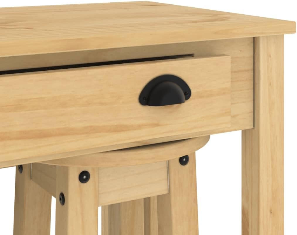vidaXL Bar Set 5-TLG., Bartisch mit 4 Barhocker, Stehtisch Bistrotisch Barstühle für Esszimmer Küche