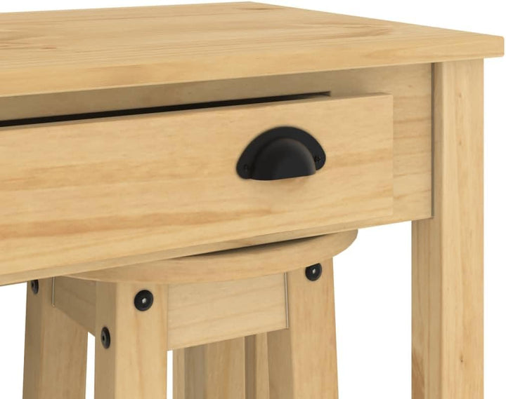 vidaXL Bar Set 5-TLG., Bartisch mit 4 Barhocker, Stehtisch Bistrotisch Barstühle für Esszimmer Küche