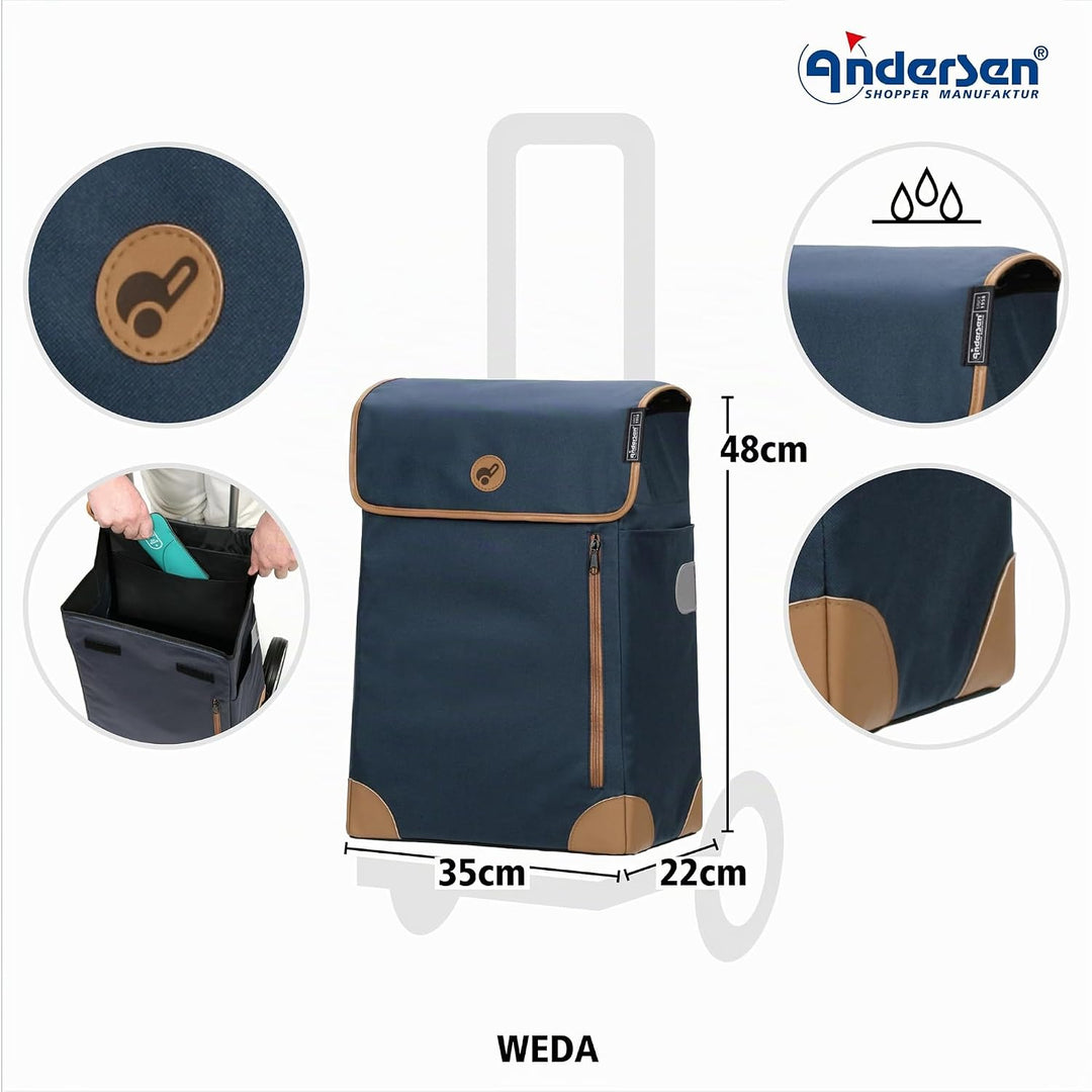 ANDERSEN Einkaufstrolley - Scala Shopper Plus Weda blau, Blau
