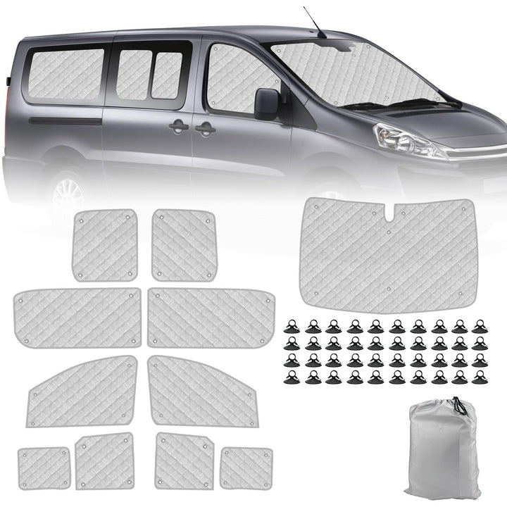 Thermomatte Fahrerhaus Innen Kompatibel mit Citroen Dispatch 2006-2016, 11PCS LWB Faltbare Isolierte