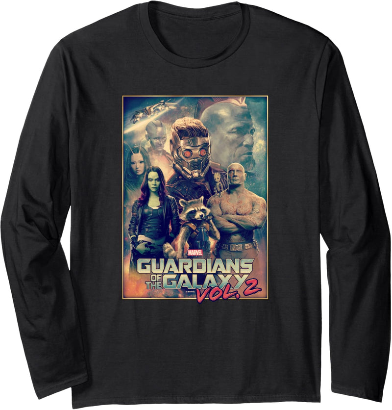 Marvel Guardians Of The Galaxy Vol. 2 Group Poster Langarmshirt