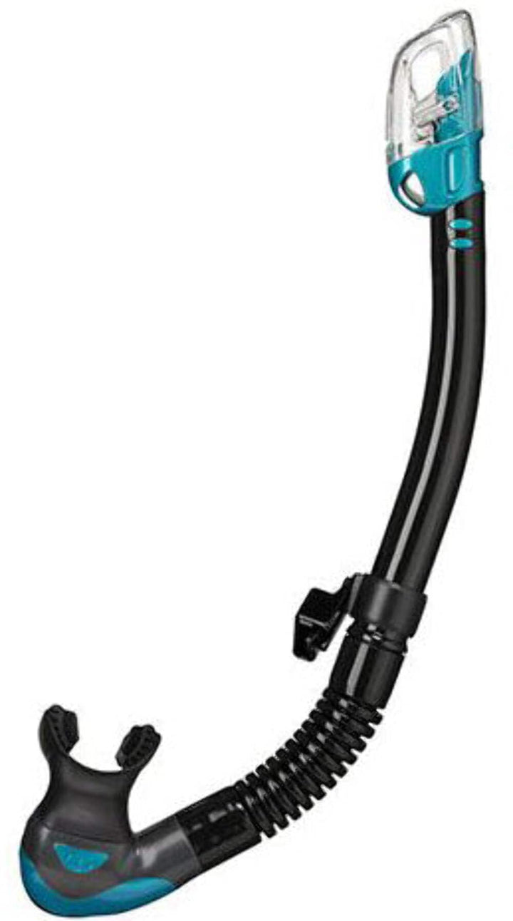Trocken schnorchel Tusa Hyper Dry Elite 2 - tauchen erwachsene schwarz/türkis, schwarz/türkis