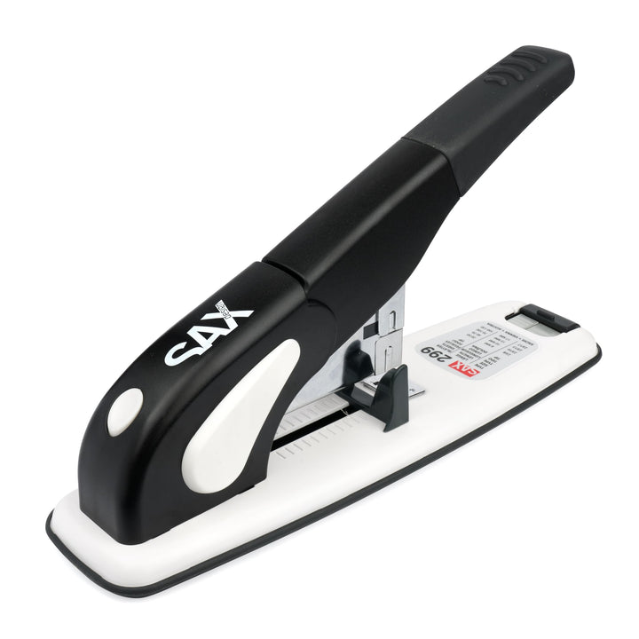 SAX 299 Starkhefter XXL, für bis zu 130 Blatt, Profihefter, für diverse Heftklammern, verstellbare A
