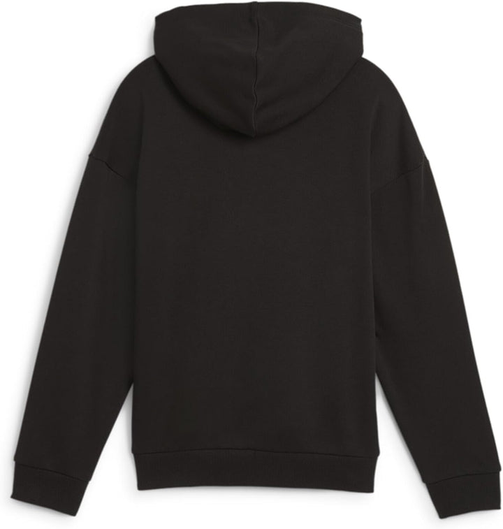 PUMA Mädchen ESS+ Script Metallic Hoodie FL G Schweiss 116 Black Gold Foil, 116 Black Gold Foil
