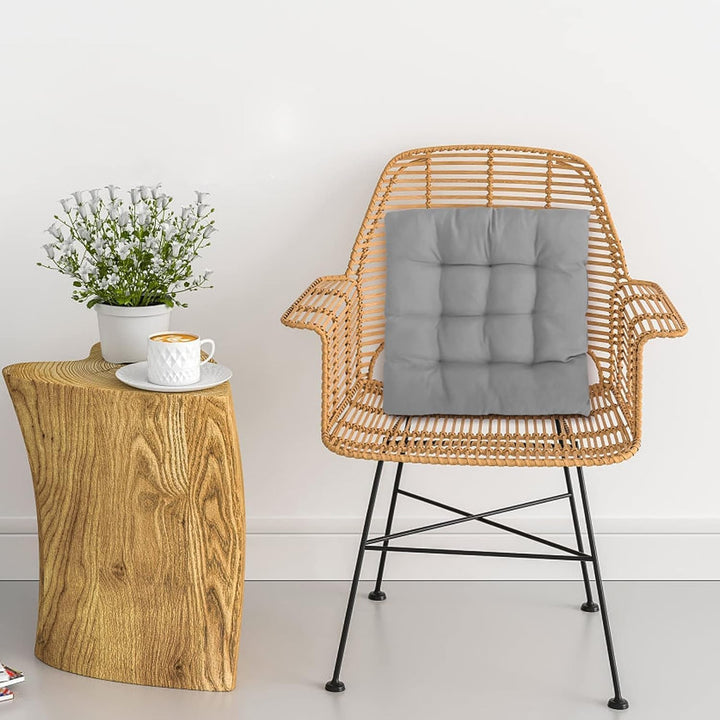 Trintion 8er Set Sitzkissen mit Bindebändern – Bequeme 40x40 cm Stuhlauflage Gartenstuhl, Esszimmers
