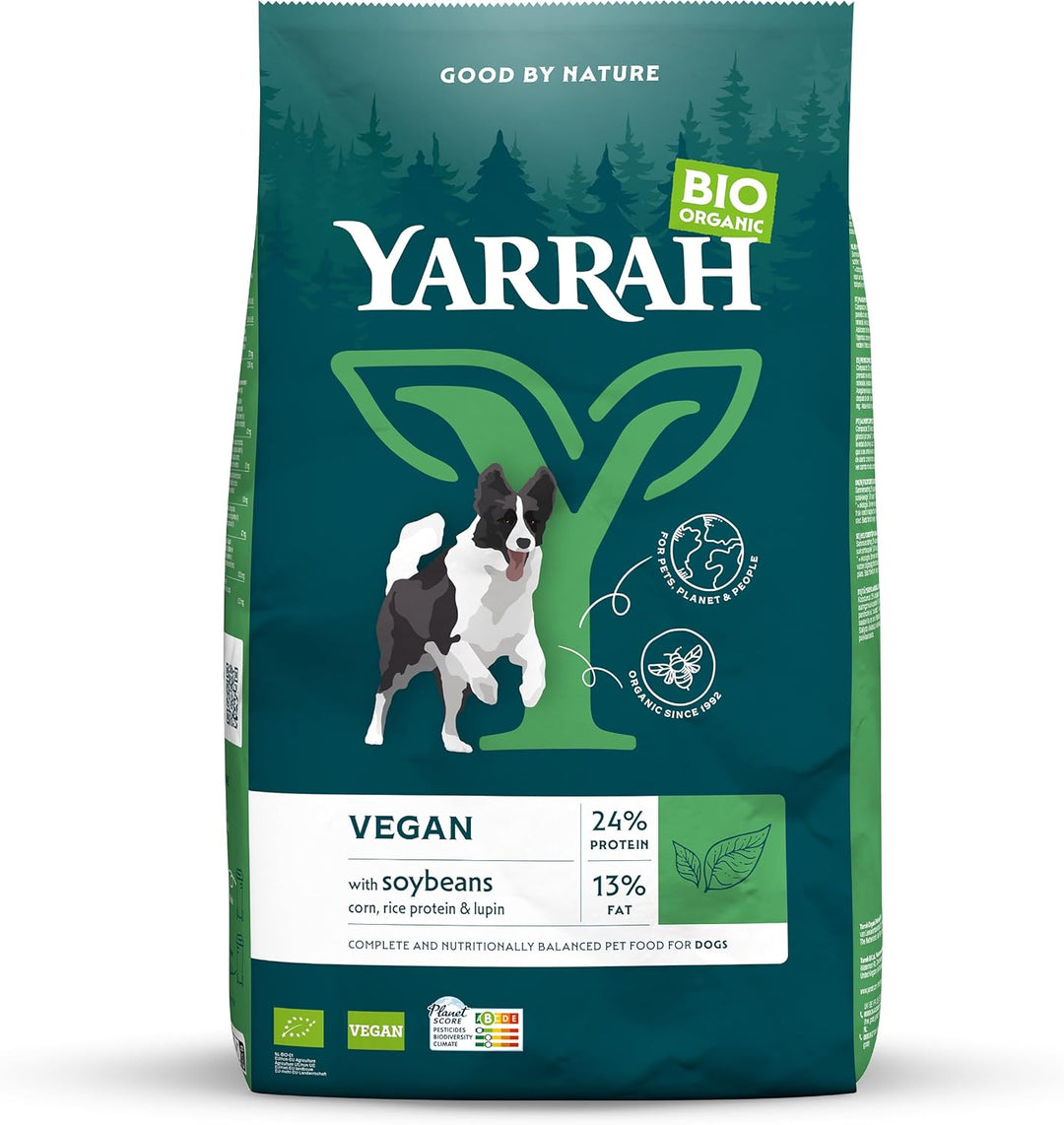 Yarrah - Trockenfutter vegetarisch für Erwachsene Hunde Bio - 2 kg - 4er Pack