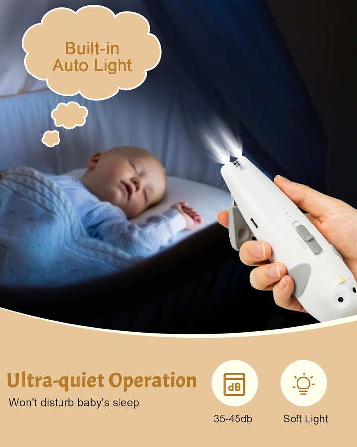 Lictin Baby Nagelfeile Elektrisch, Elektrische Nagelfeile mit 6 Schleifkopf, 26 in 1 Baby Nagelset m