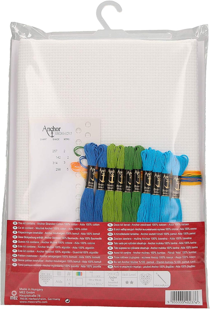 Anchor Kreuzstich-Set, 100% Baumwolle, Mehrfarbig, 30x40cm
