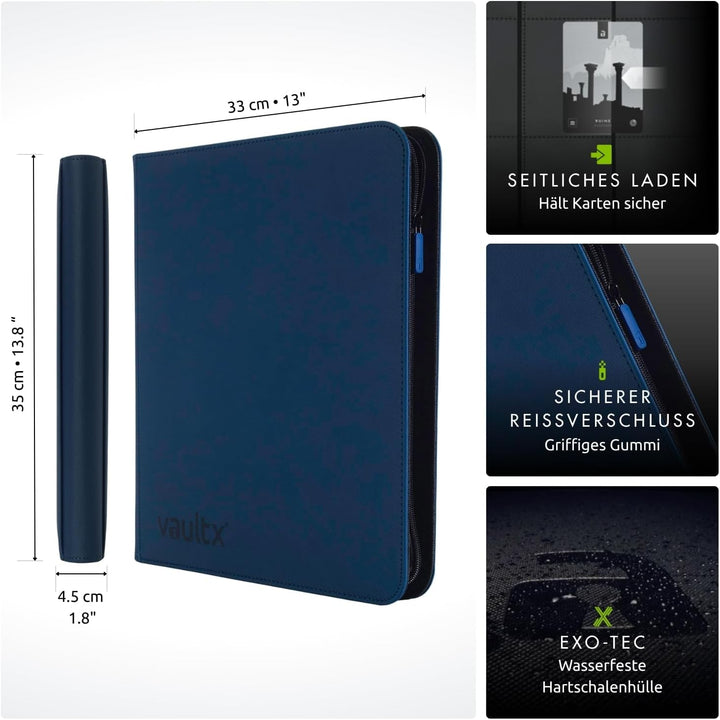 Vault X Premium eXo-Tec Zip Heftmappe - 12 Fächer Sammelkarten Trading Cards Mappe - 480 Fächer mit