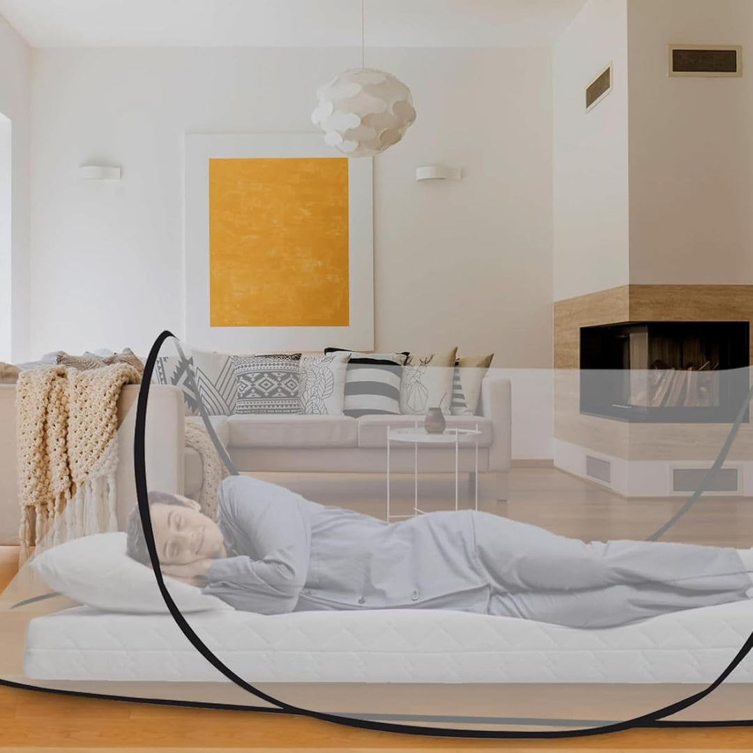 Moskitonetz Reise, 200x80x56cm Moskitonetz Pop Up mit Aufbewahrungstasche, Faltbares Tragbares Mosqu