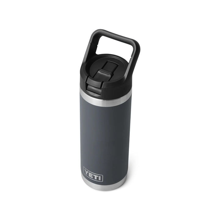 YETI Rambler 18 oz (532 ml) C Flasche Mit Farblich Abgestimmtem Trinkhalmdeckel - Charcoal, Charcoal