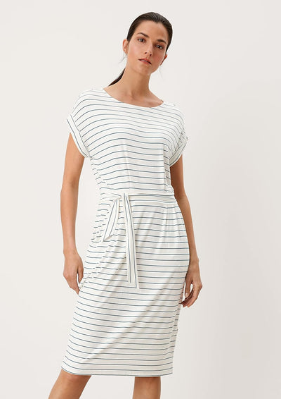 s.Oliver Damen Dress Kleid 34 Off-white Stripe (02g8), 38