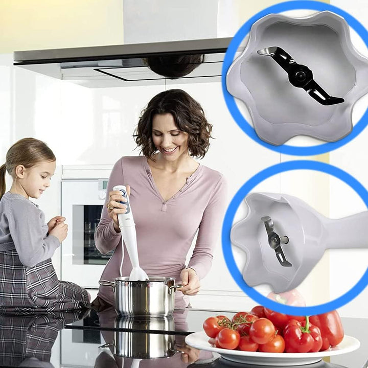 Anakel Home Mixeraufsatz 4193 Stabmixer ersatzteile kompatibel und Braun Weiss I Kunststoff 2 Wellen