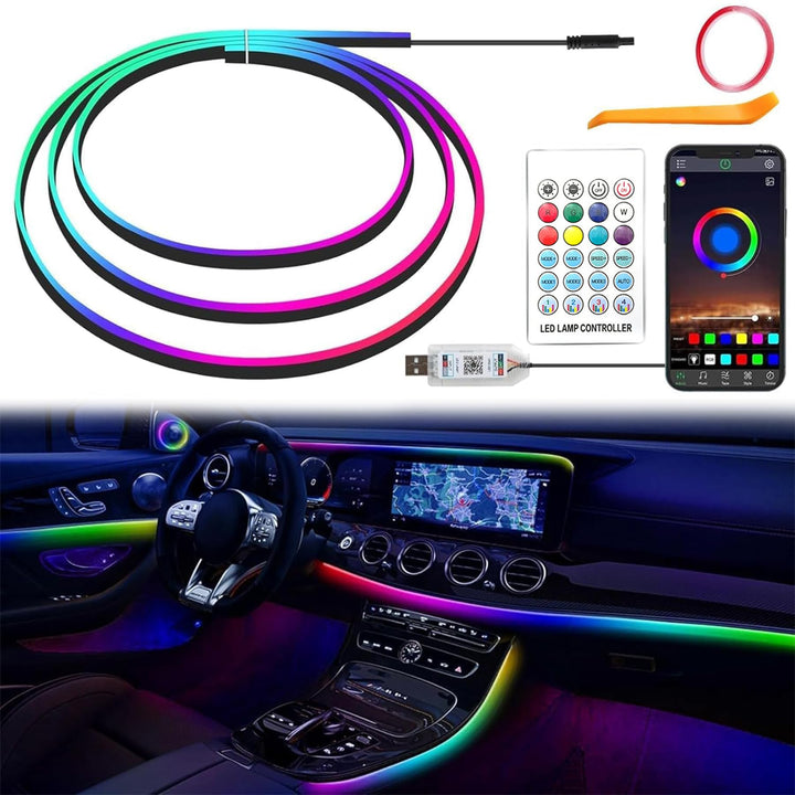 Sunshine smile Auto LED Innenbeleuchtung,110cm Ambientebeleuchtung Auto Strip, USB-Innenraumbeleucht