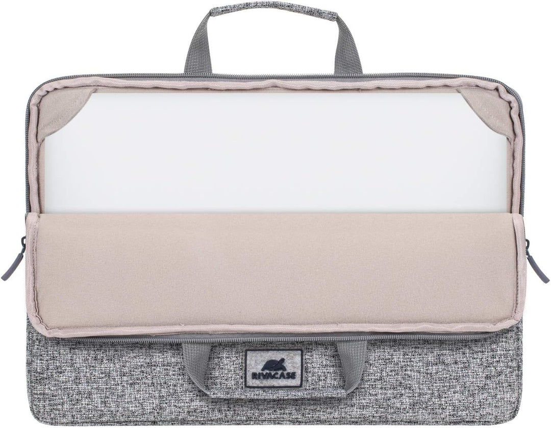 Rivacase Laptophülle mit Griffen bis 15.6" Sleeve - wasserdichte und ultraleichte Notebooktasche - k