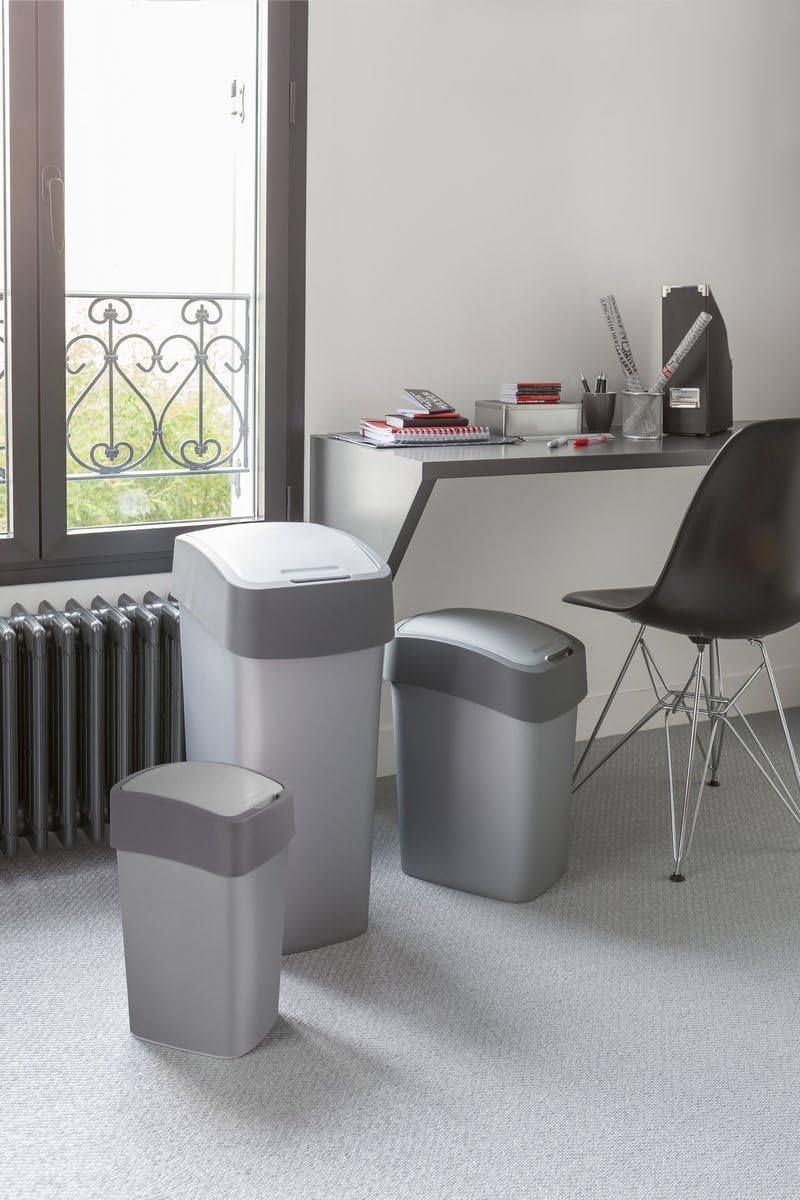 CURVER Abfalleimer „FLIP Bin“ 50L 29.4x37.6x65.3 Einheitsgrösse, 29.4x37.6x65.3 Einheitsgrösse