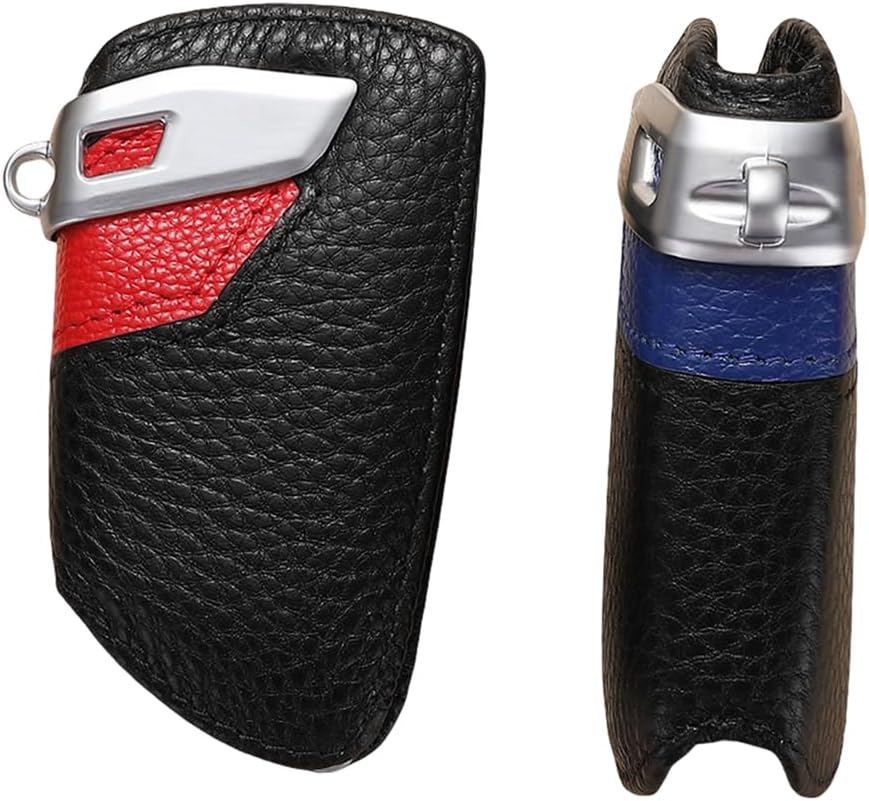Auto echtes Leder Smart Key Cover Fall für BMW (Blade Blue), Blade Blue