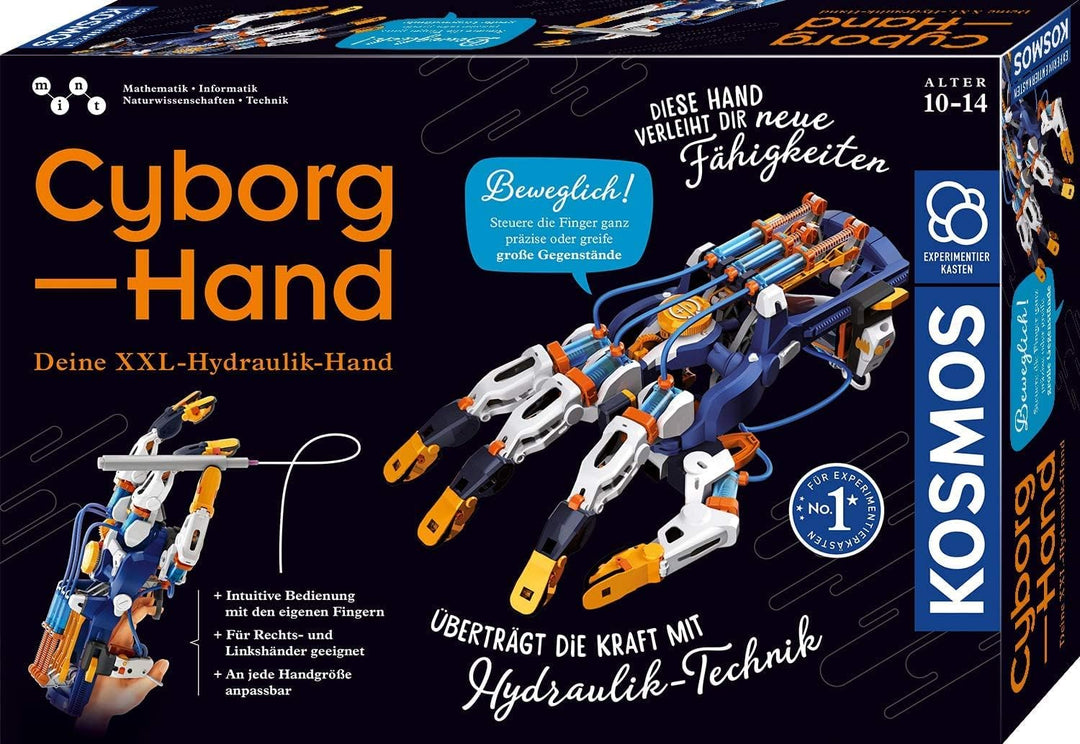 KOSMOS 620844 Cyborg-Hand - hydraulisch gesteuerte XXL-Roboter-Hand, grössenverstellbar, auch für Li