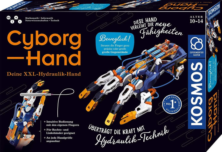 KOSMOS 620844 Cyborg-Hand - hydraulisch gesteuerte XXL-Roboter-Hand, grössenverstellbar, auch für Li