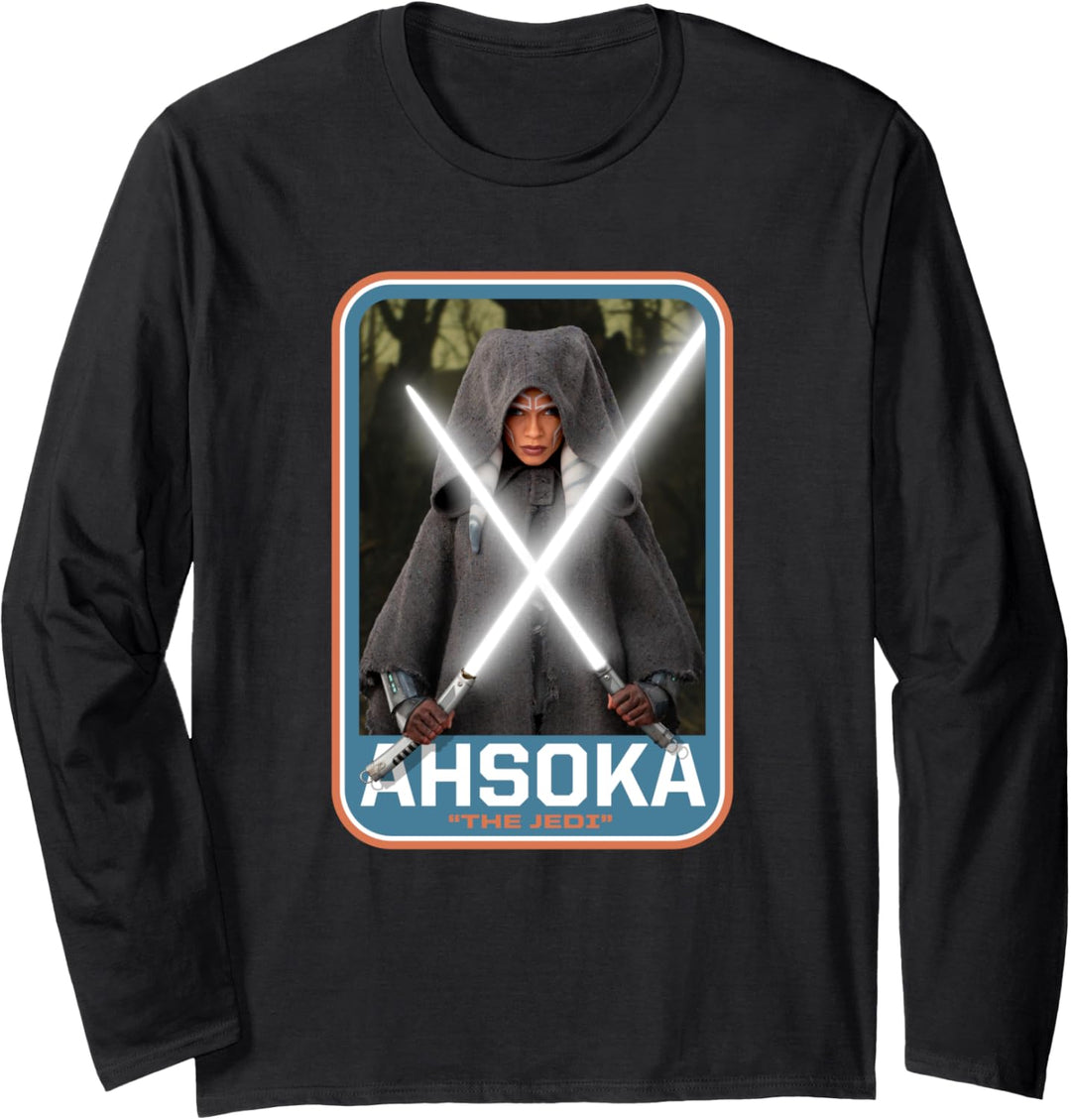 Star Wars The Mandalorian Ahsoka Tano Twin Lightsabers Langarmshirt