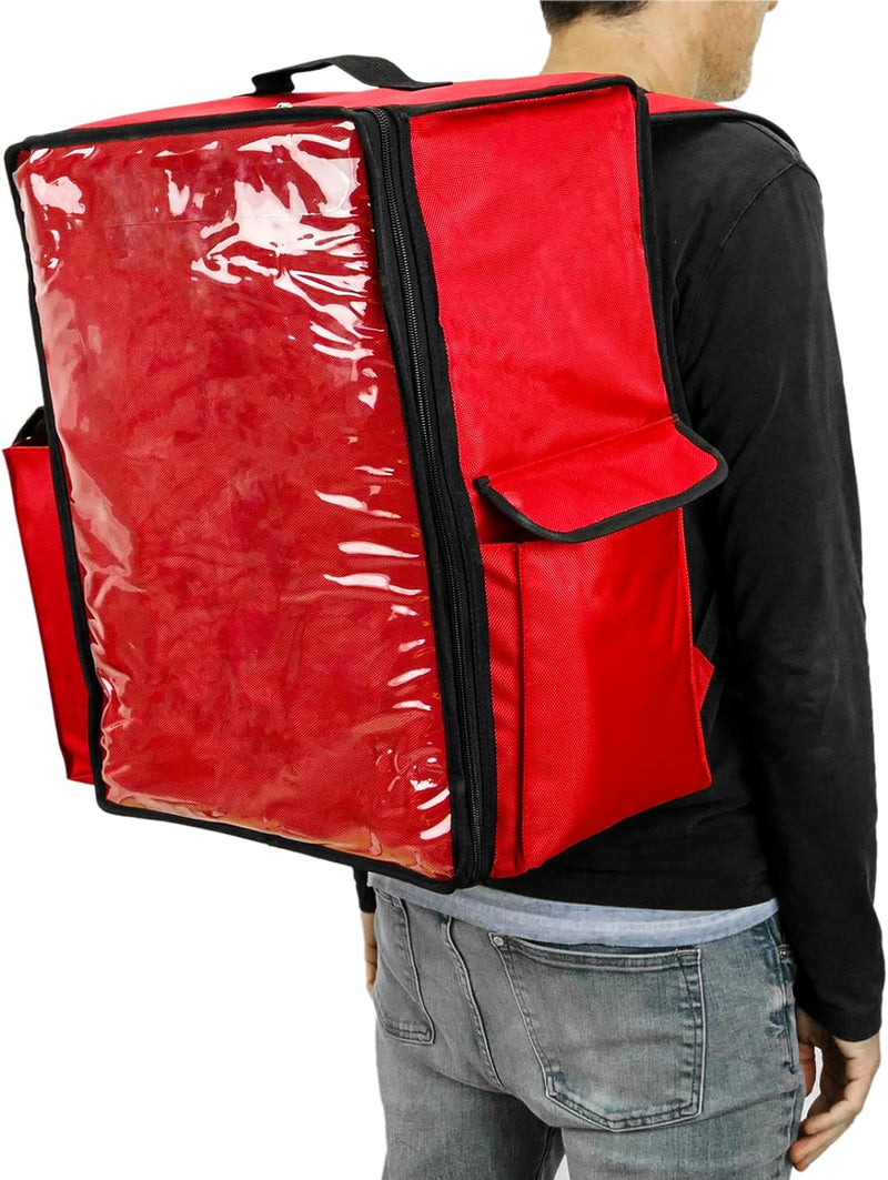 CityBAG - Isothermer Rucksack 39 x 50 x 25 cm rot für Grillabende und Lieferung von Lebensmittelbest