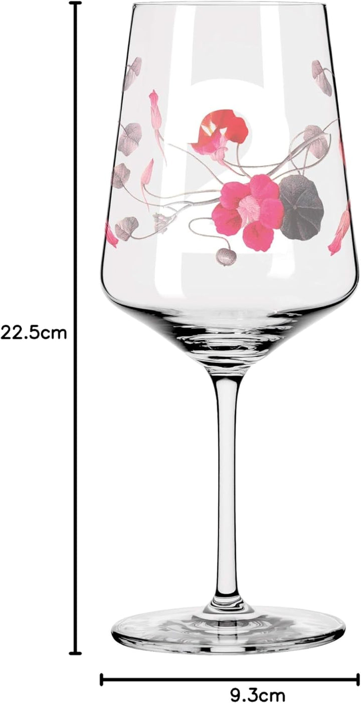 RITZENHOFF 3461002 Sommersonett #2 Aperitifglas-Set, Kristallglas, 544 milliliters Blumen, Zahlen, B