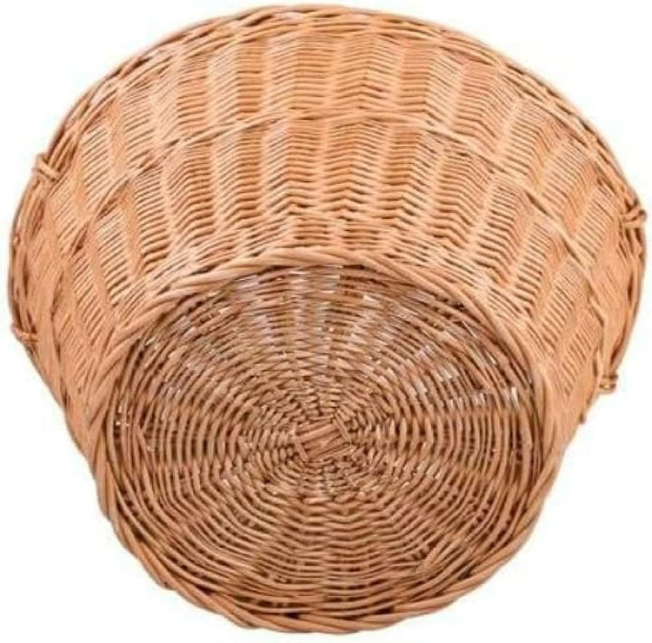 Weidenkorb Ø 40cm aus Hell-Weide, Kaminholzkorb Kartoffelkorb Obstkorb Füllkorb in 3-GRÖssE Kiepe Br