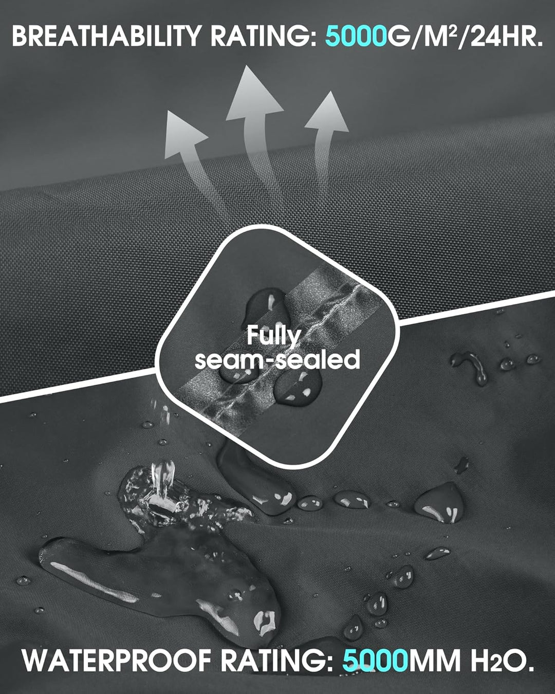 33,000ft Packbare Regenhose Herren Wasserdicht Leichte Fahrrad Überziehhose Winddicht Reflektierende