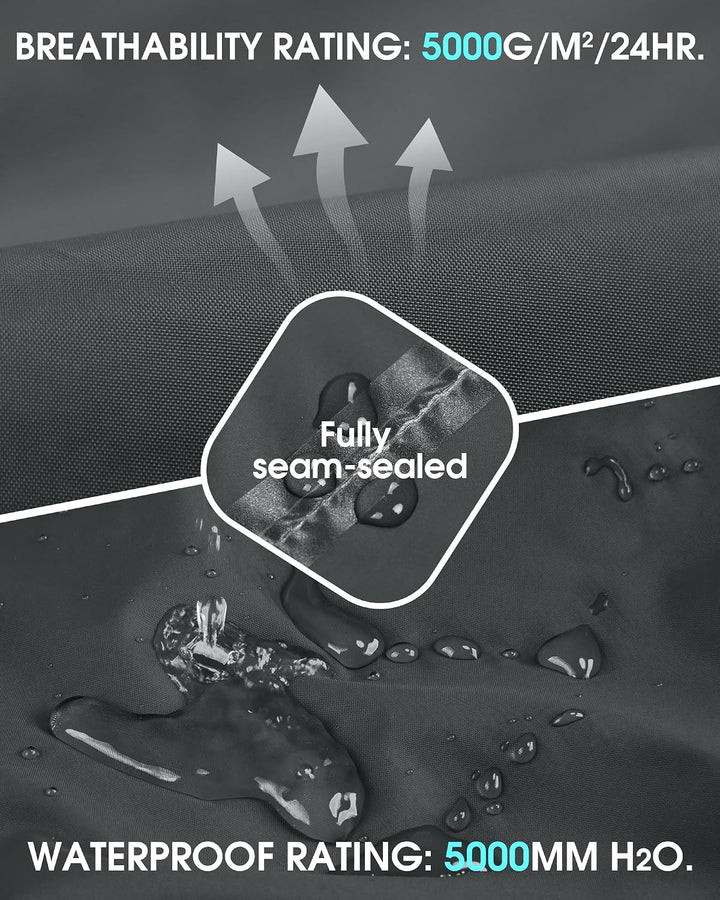 33,000ft Packbare Regenhose Herren Wasserdicht Leichte Fahrrad Überziehhose Winddicht Reflektierende