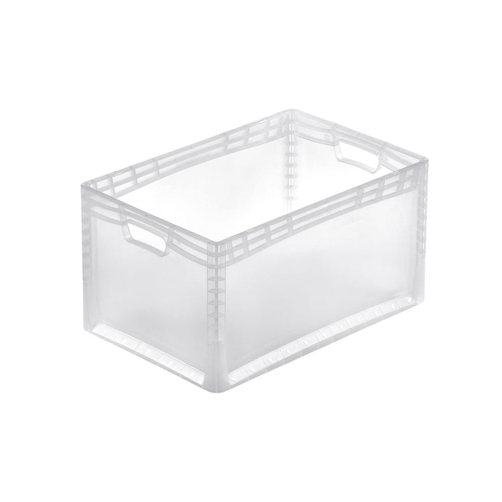 PROREGAL Transparenter Eurobehälter LightLine mit offenem Griff | HxBxT 32x40x60cm | 66 Liter | Euro