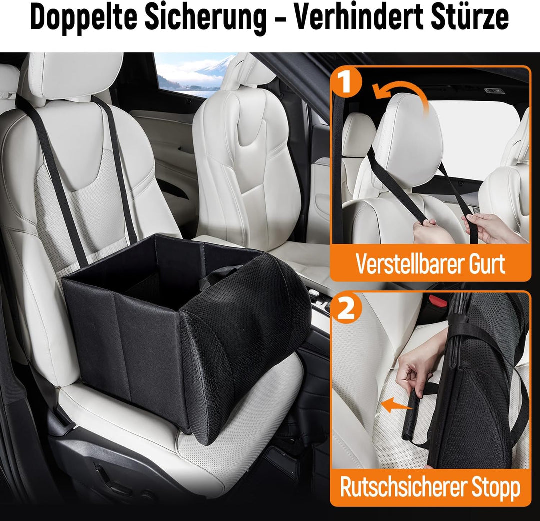 2-in-1 Klappbarer Kofferraum-Organizer mit Lendenkissen-Funktion - Robuste faltbare Box als Sitz- un