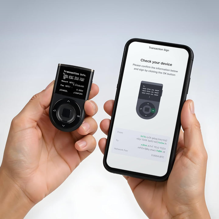 D'CENT Biometrisch Geldbörse-Kryptowährung Hardware Geldbörse-Bluetooth-Unterstützung für mehrere Mü