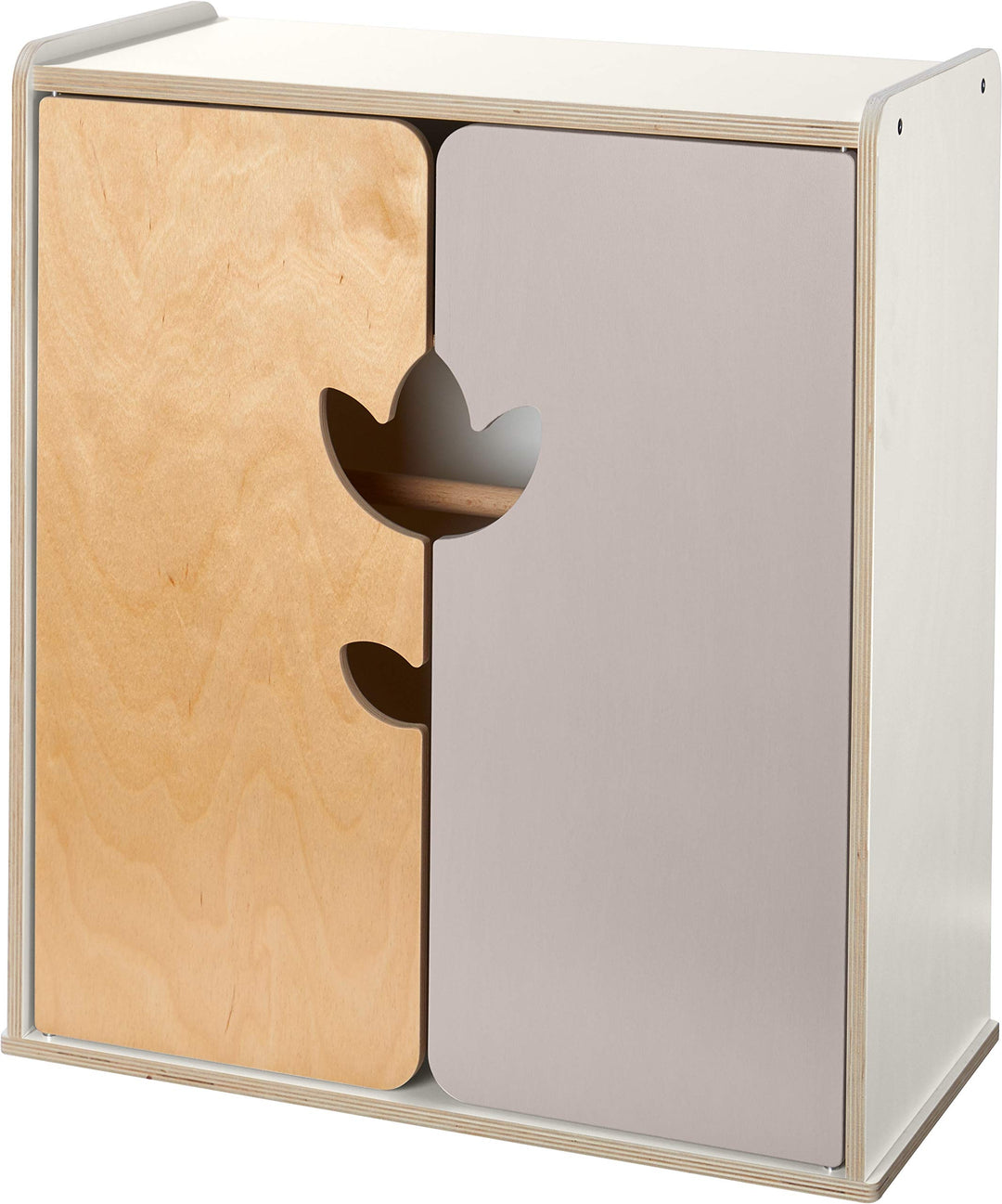 HABA 304861 - Puppenschrank Tulpentraum, Zubehör für alle HABA-Puppen, mit Tulpendekor, inklusive 1