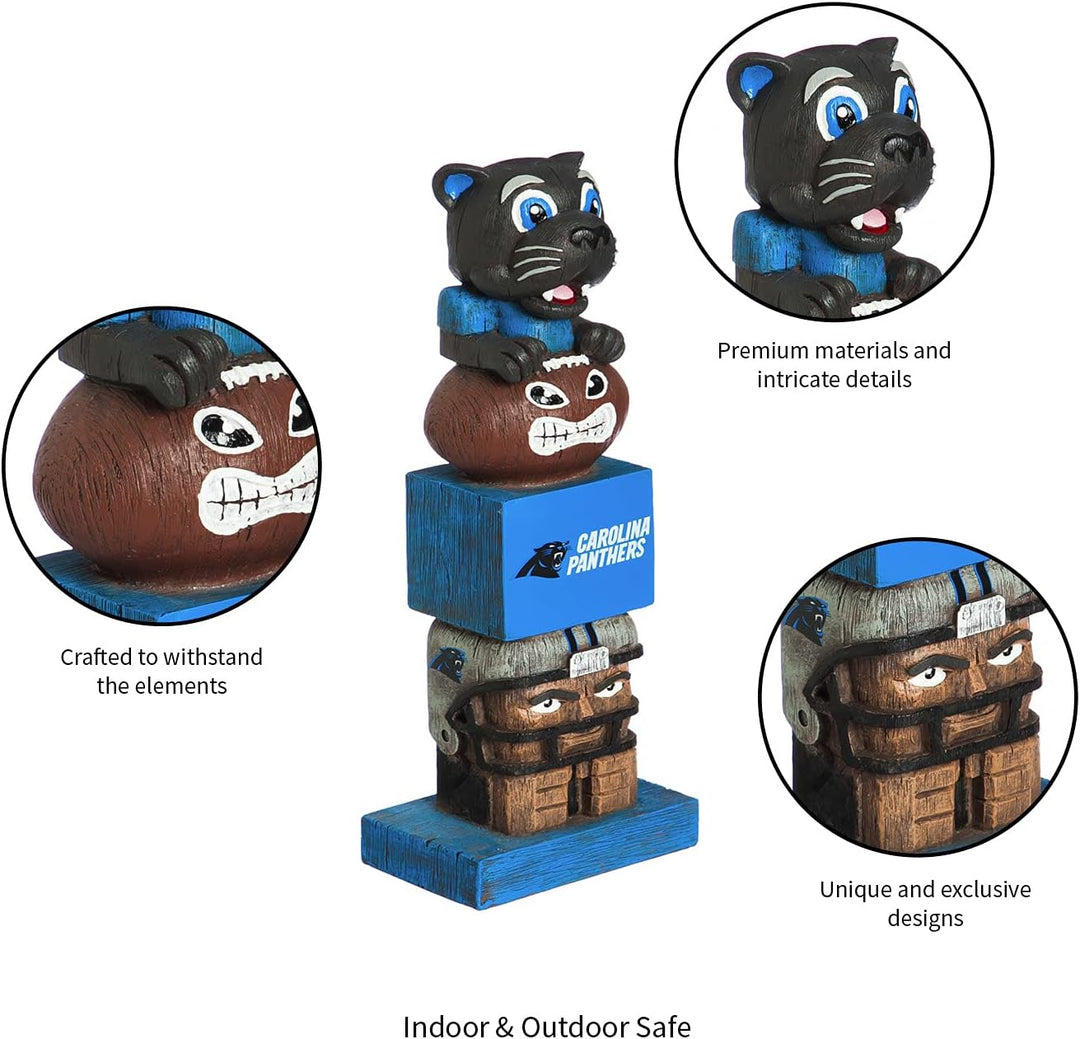 Team Sports America NFL Unisex NFL Tiki Totem Carolina Panthers 41 cm Carolina Panthers, Carolina Pa