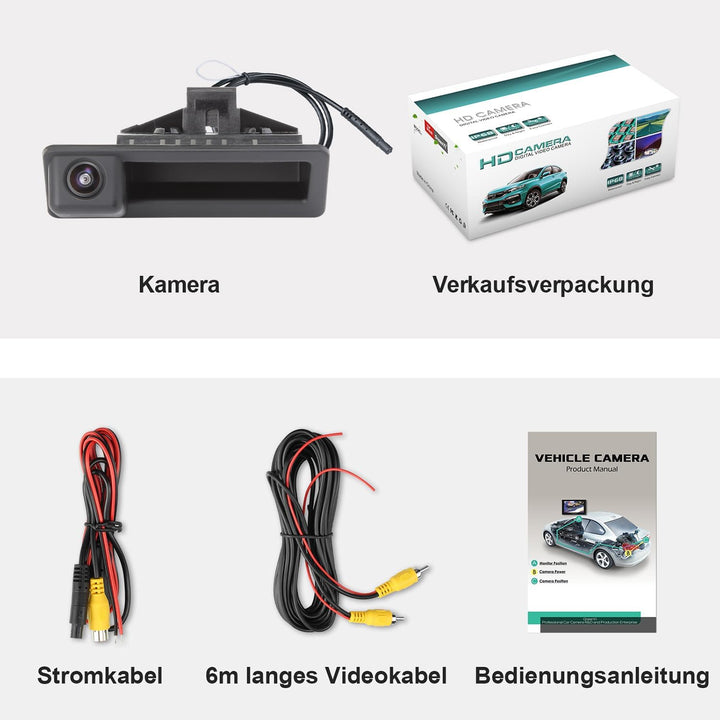 Originaldynamische Fahrspur Rückfahrkamera für BMW 3 Series 5 Series X6 E39 E60 E70 E82 E90, 160 Gra